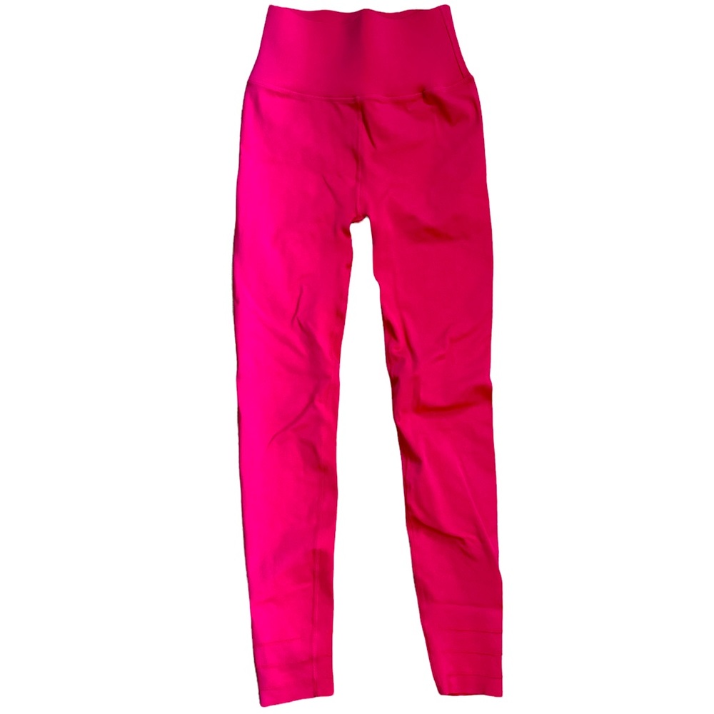 Women’s Sculptknit Tights by Fabletics, Raspberry Rhubarb Color, Size Medium